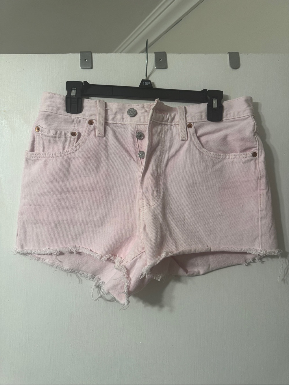 Pink Levi’s Denim Cutoff Shorts
